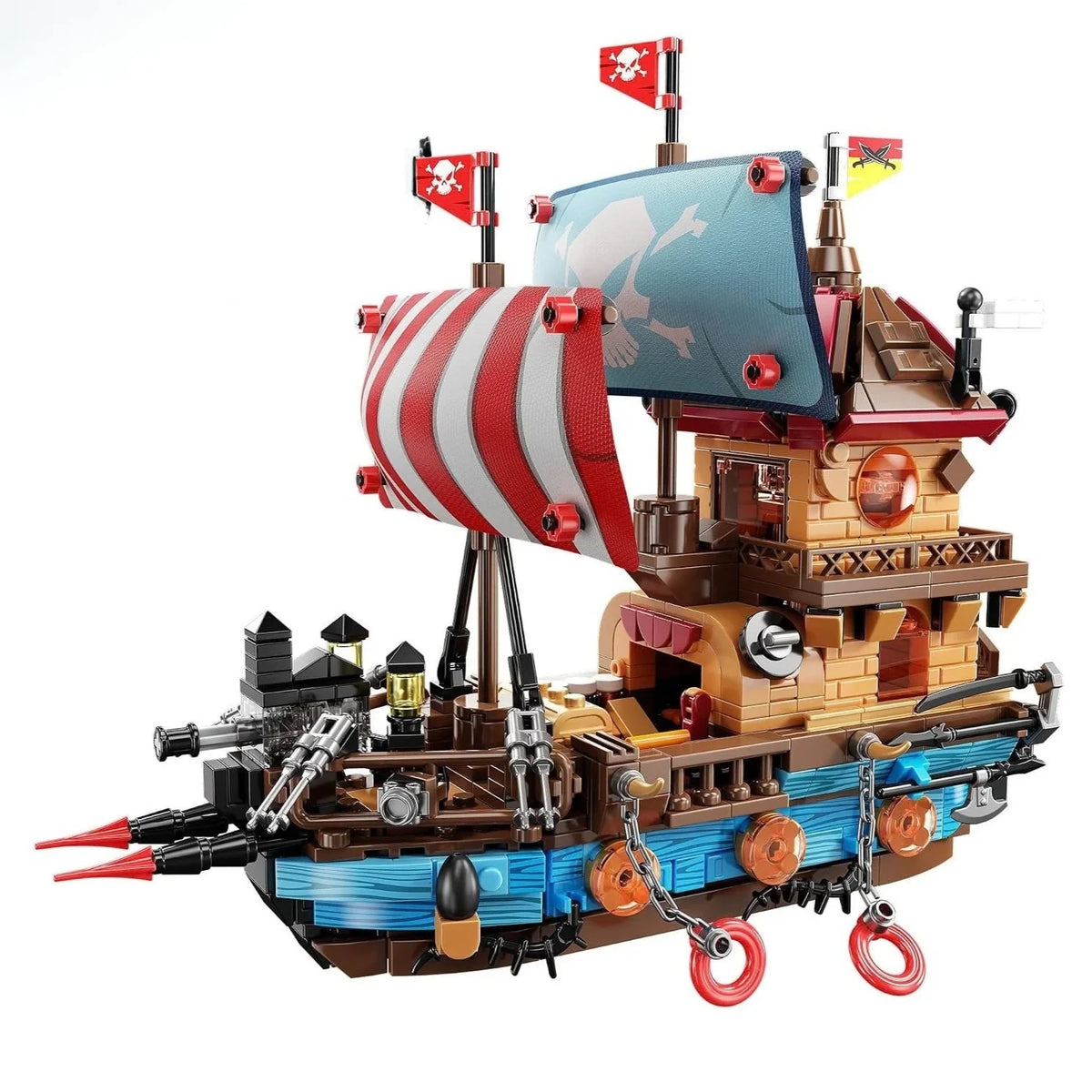 Pirate Ship Building Kit 916 Pcs with LED Lights, Creative Pirate Toy Model