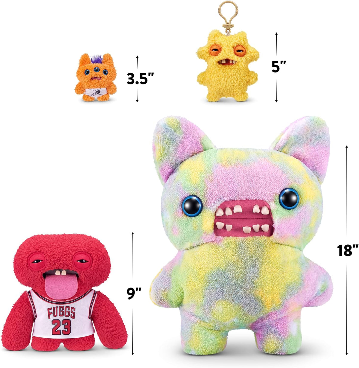 Fuggler Fugg Stars 9-Inch Plush Toy, Chunky Mcdunky Funny Ugly Monster Collectible by ZURU