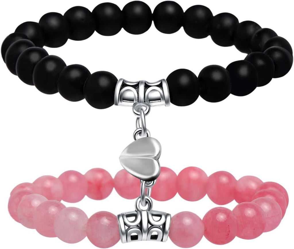 Matching Heart Magnetic Bracelets - Valentine'S Day Gifts for Couple, Boyfriend, Girlfriend, Husband, Wife, Lovers (5096)