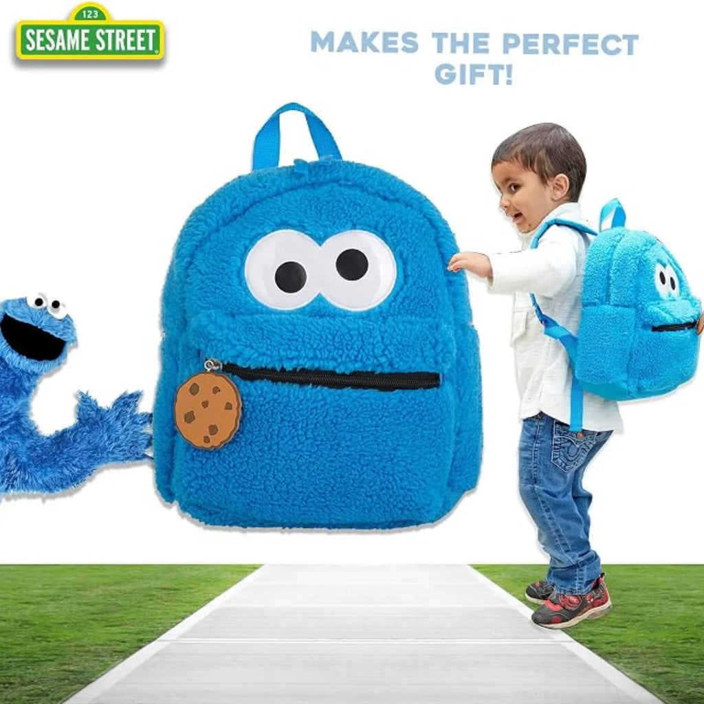 Sesame Street Elmo & Cookie Monster Mini Backpacks for Toddlers, Kids, School & Travel