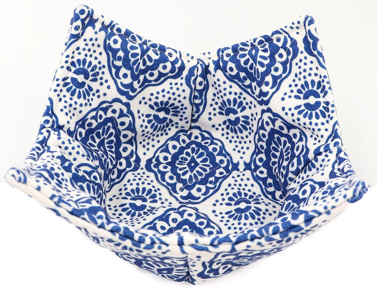 Cotton Microwavable Bowl Cozy, Microwave-Safe Hot Bowl Holders, Soup Bowl Cozy Bowl Hot Pads (A)