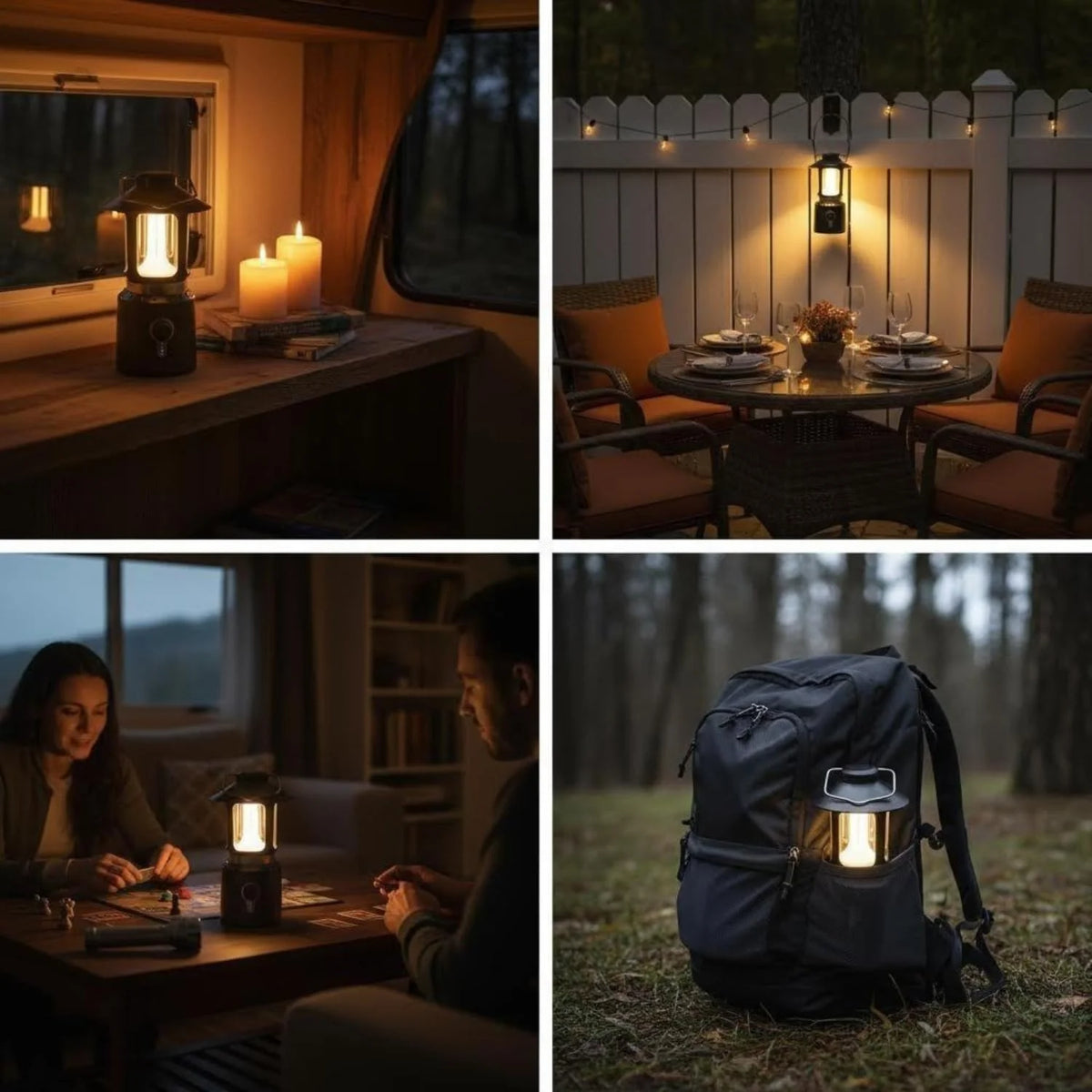 Rechargeable LED Camping Lantern – Portable Telescopic Vintage Camping Light with 8000Mah Battery