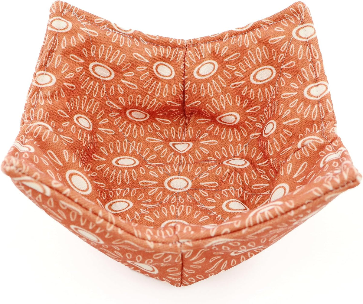 Cotton Microwavable Bowl Cozy, Microwave-Safe Hot Bowl Holders, Soup Bowl Cozy Bowl Hot Pads (A)